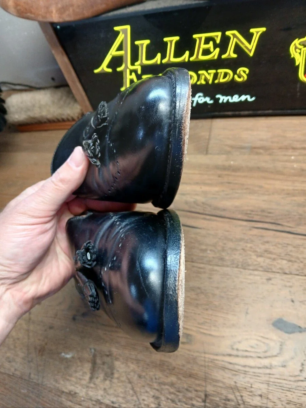 Allen Edmonds Black Leather Tassel Loafers